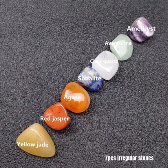 Healing Stones And Crystals Reiki Chakra Meditation Bedroom Décor 14 Pcs Set - Picture 5 of 6
